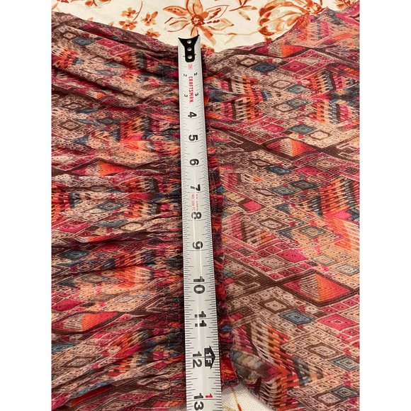 WESTON DRESS SIZE SMALL SOUTHWEST MULTI COLOR PRINT ALINE SHORT SLEEVE - Picture 5 of 8